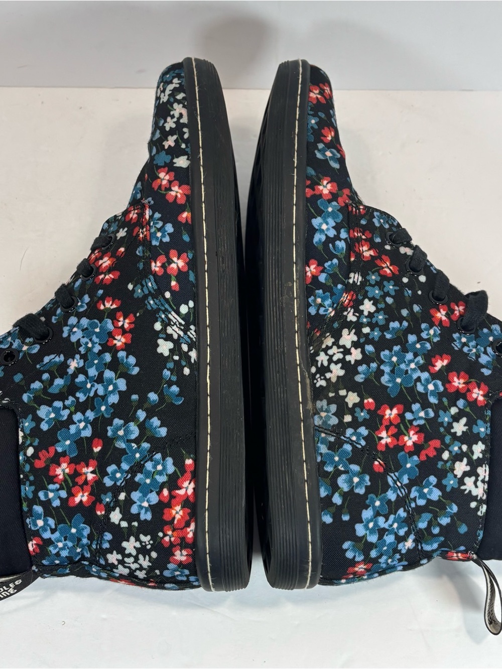 Dr Martens Maelly Floral Black Canvas Women Boots Shoes Sz 10 Boho Spring EUC - Picture 7 of 11